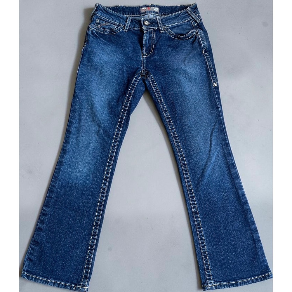 Ariat FR Work Jeans Womens 25x34 Mid Rise Bootcut Flame Resistant CAT 2 Denim